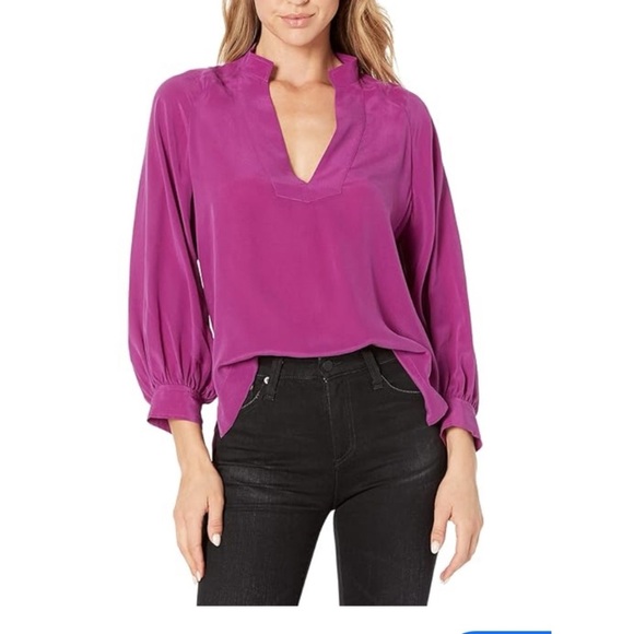 NWT 100% Silk Joie Women's Purple Blouse Size 3xl retails 278.00 - Picture 1 of 8